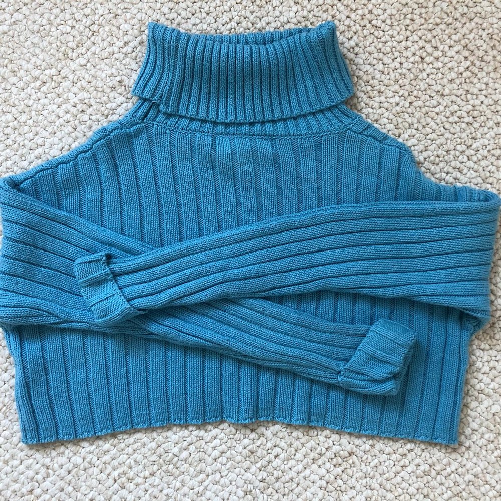 Forever 21 cropped turtleneck sweater, Size M
